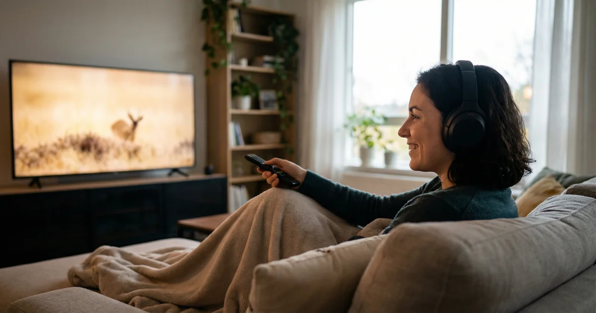 Klidný večer u TV: Bezdrátová sluchátka pro nerušený zážitek