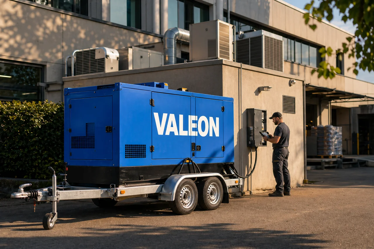 Mobilní elektrocentrála Valeon v praxi — detail