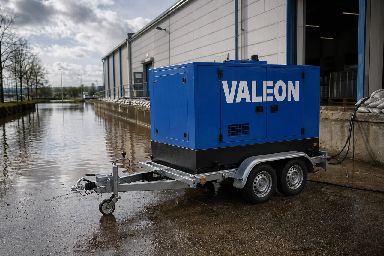 Klima, povodně, kalamity: jak české firmy kupují rezilienci formou pronájmu — mobilní elektrocentrála Valeon