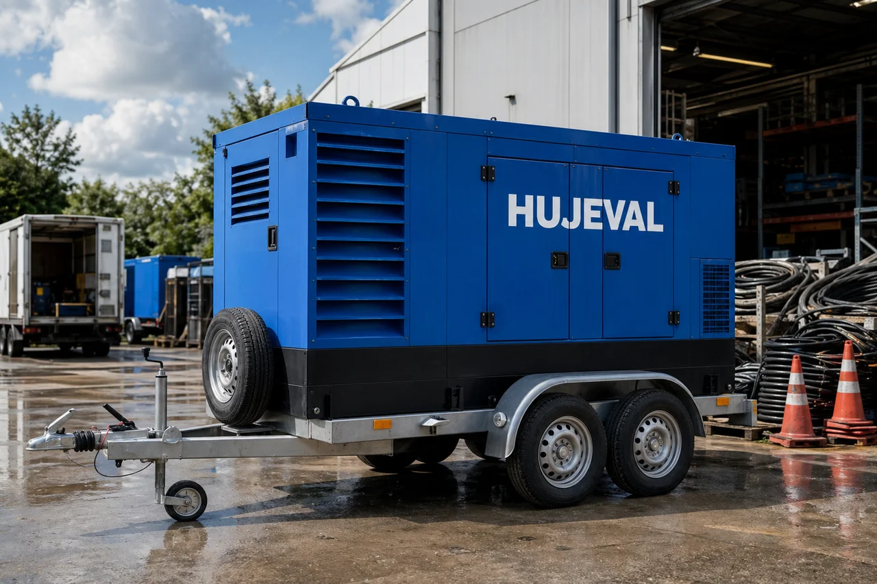 Mobilní elektrocentrála Hujeval v praxi — detail