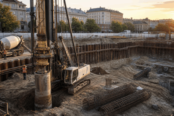 Když dům stojí rovně a suterén je suchý, je to obvykle zásluha rozhodnutí, která padla dlouho předtím, než se začalo betonovat. Geotechnika, piloty a pažení jámy patří k nejméně viditelným, ale nejdražším chybám, pokud se podcení.