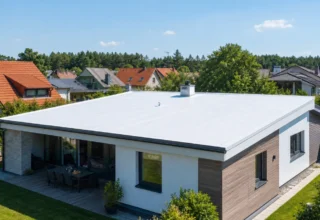 Rodinný dům se světlou reflexní ochranou střechy